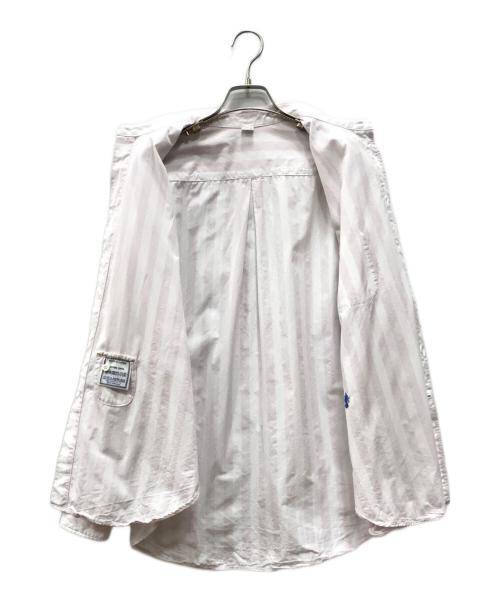 45R（フォーティファイブ・アール）45R (フォーティファイブ・アール) 180番三子の908オーシャンボタンダウンシャツ ピンク×ホワイト サイズ:3の古着・服飾アイテム