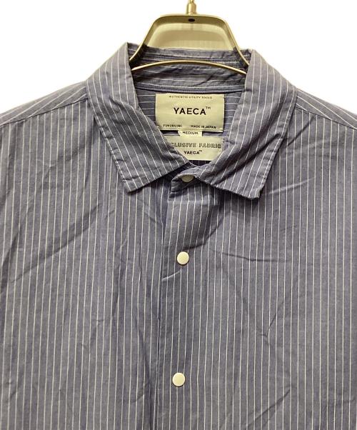 YAECA（ヤエカ）YAECA (ヤエカ) ストライプシャツ ブルー サイズ:MEDIUMの古着・服飾アイテム