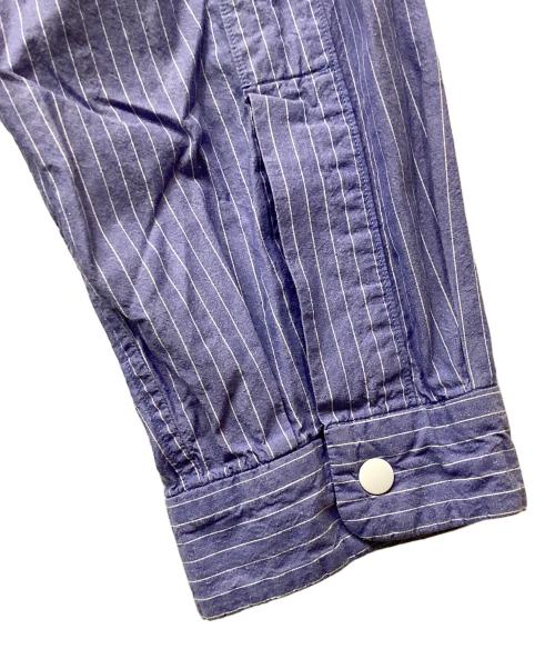 YAECA（ヤエカ）YAECA (ヤエカ) ストライプシャツ ブルー サイズ:MEDIUMの古着・服飾アイテム