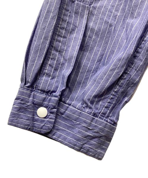 YAECA（ヤエカ）YAECA (ヤエカ) ストライプシャツ ブルー サイズ:MEDIUMの古着・服飾アイテム