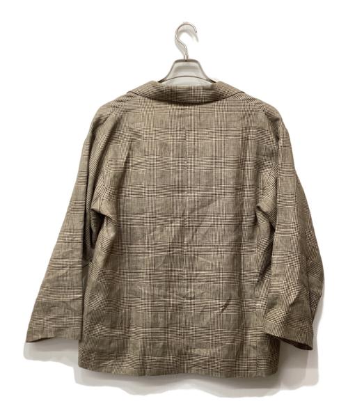 Honnete（オネット）Honnete (オネット) グレンチェックショートコートジャケット ベージュ サイズ:2の古着・服飾アイテム