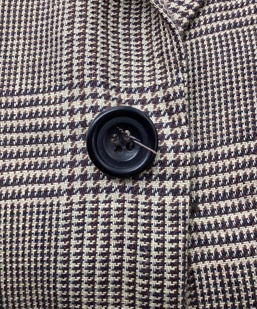 Honnete（オネット）Honnete (オネット) グレンチェックショートコートジャケット ベージュ サイズ:2の古着・服飾アイテム