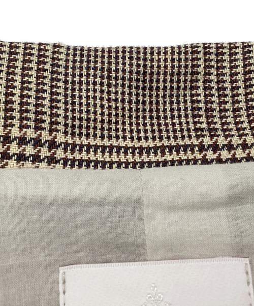 Honnete（オネット）Honnete (オネット) グレンチェックショートコートジャケット ベージュ サイズ:2の古着・服飾アイテム