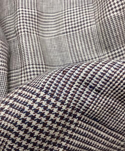 Honnete（オネット）Honnete (オネット) グレンチェックショートコートジャケット ベージュ サイズ:2の古着・服飾アイテム