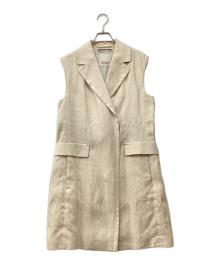 'S Max Mara（エスマックスマーラ）の古着「リネンロングジレ」｜ベージュ