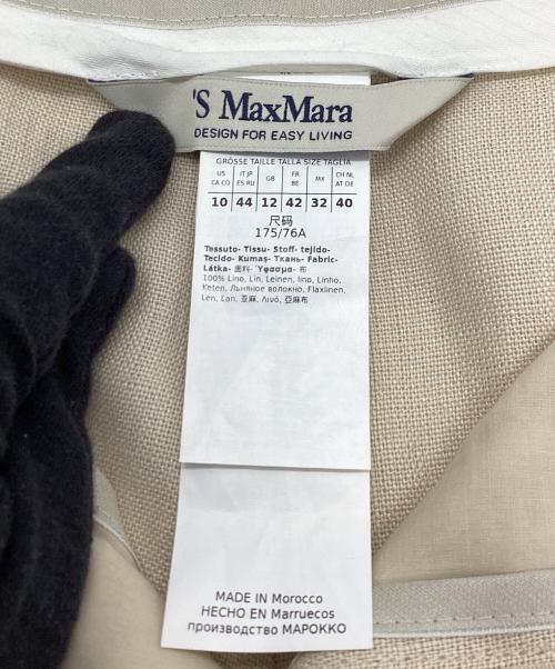 'S Max Mara（エスマックスマーラ）'S Max Mara (エスマックスマーラ) リネンワイドパンツ ベージュ サイズ:44の古着・服飾アイテム