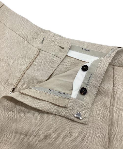 'S Max Mara（エスマックスマーラ）'S Max Mara (エスマックスマーラ) リネンワイドパンツ ベージュ サイズ:44の古着・服飾アイテム