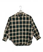 Spick and Spanスピック＆スパン）の古着「TRツイルチェックシャツ」｜グリーン