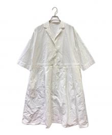 PLAIN PEOPLE（プレインピープル）の古着「テーラードカラーワンピース」｜ホワイト