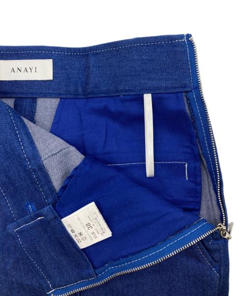ANAYI（アナイ）ANAYI (アナイ) デニムライクワイドパンツ インディゴ サイズ:38の古着・服飾アイテム