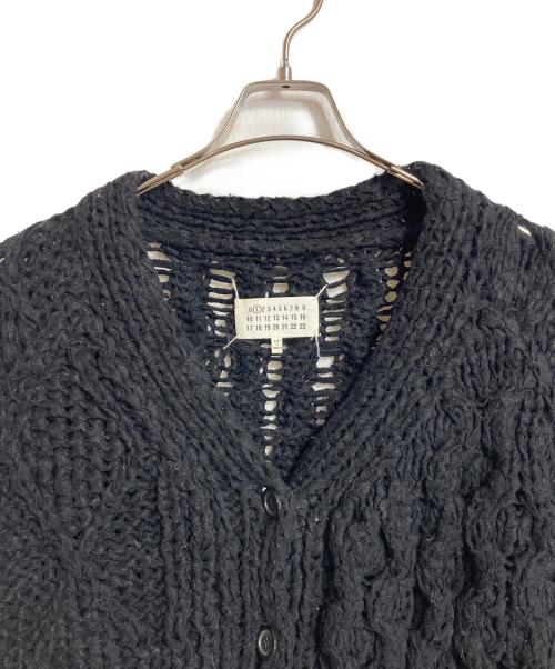 Maison Margiela（メゾンマルジェラ）Maison Margiela (メゾンマルジェラ) ケーブルニットカーディガン　厚手カーディガン　オーバーサイズ ブラック サイズ:Sの古着・服飾アイテム