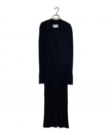 Maison Margiela（メゾンマルジェラ）の古着「ロングカーディガン　ウールカーディガン　16AW」｜ブラック
