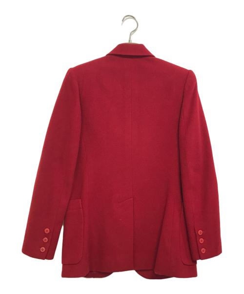 HERMES（エルメス）HERMES (エルメス) カシミヤ3Bジャケット レッド サイズ:38の古着・服飾アイテム