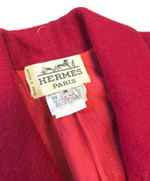 HERMES（エルメス）HERMES (エルメス) カシミヤ3Bジャケット レッド サイズ:38の古着・服飾アイテム