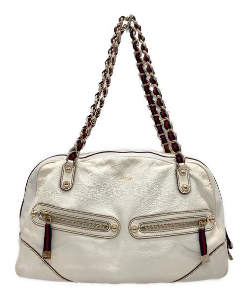 GUCCI（グッチ）GUCCI (グッチ) ミニボストンバッグ ホワイトの古着・服飾アイテム