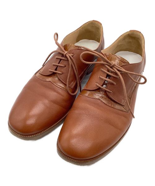 Maison Margiela（メゾンマルジェラ）Maison Margiela (メゾンマルジェラ) レースアップシューズ ブラウン サイズ:37の古着・服飾アイテム