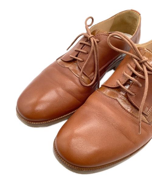Maison Margiela（メゾンマルジェラ）Maison Margiela (メゾンマルジェラ) レースアップシューズ ブラウン サイズ:37の古着・服飾アイテム