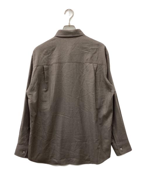 AURALEE（オーラリー）AURALEE (オーラリー) SUPER LIGHT WOOL SHIRT ブラウン サイズ:3の古着・服飾アイテム