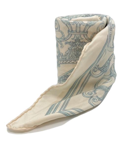 HERMES（エルメス）HERMES (エルメス) カレ40 LES TUILERIES シルクスカーフ アイボリーの古着・服飾アイテム