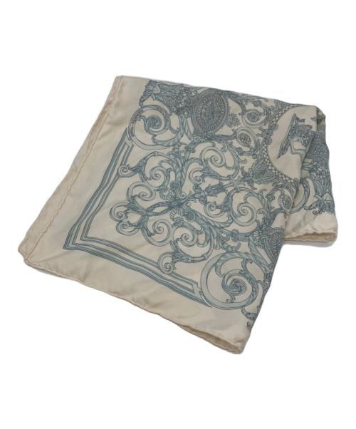 HERMES（エルメス）HERMES (エルメス) カレ40 LES TUILERIES シルクスカーフ アイボリーの古着・服飾アイテム