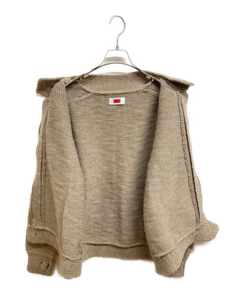 BY H（バイ エイチ）by H (バイ エイチ) ニットジャケット ブラウン サイズ:3の古着・服飾アイテム