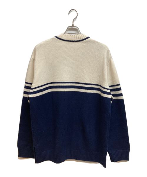 WALES BONNER（ウェールズボナー）WALES BONNER (ウェールズボナー) インターシャニット ネイビー サイズ:Sの古着・服飾アイテム