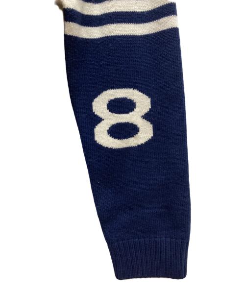 WALES BONNER（ウェールズボナー）WALES BONNER (ウェールズボナー) インターシャニット ネイビー サイズ:Sの古着・服飾アイテム