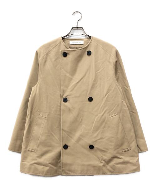 GALERIE VIE（ギャルリーヴィー）GALERIE VIE (ギャルリーヴィー) コットンウールギャバジン カラーレスショートコート ベージュ サイズ:Ｆの古着・服飾アイテム