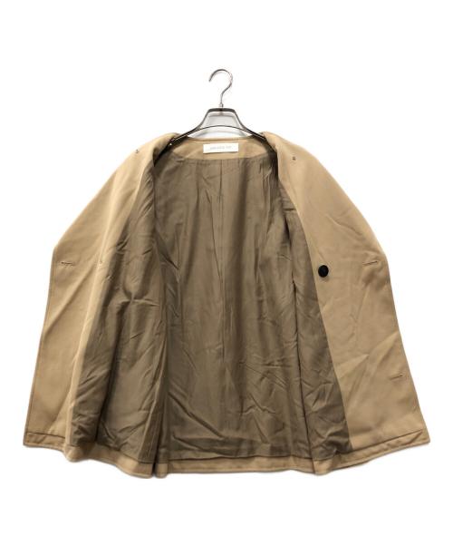 GALERIE VIE（ギャルリーヴィー）GALERIE VIE (ギャルリーヴィー) コットンウールギャバジン カラーレスショートコート ベージュ サイズ:Ｆの古着・服飾アイテム