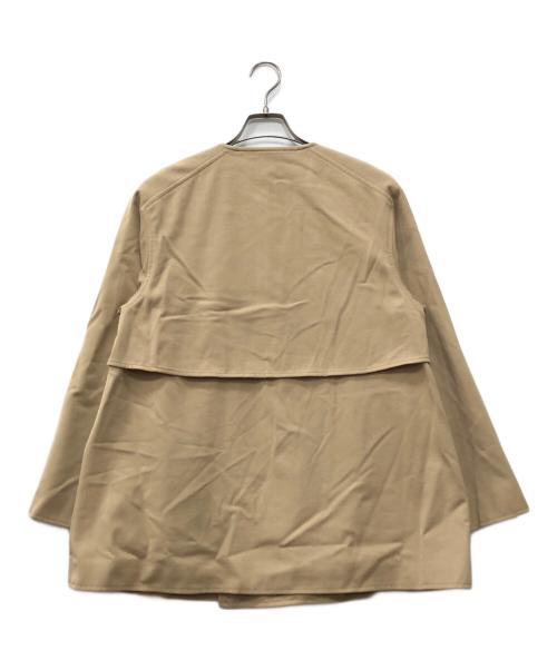GALERIE VIE（ギャルリーヴィー）GALERIE VIE (ギャルリーヴィー) コットンウールギャバジン カラーレスショートコート ベージュ サイズ:Ｆの古着・服飾アイテム
