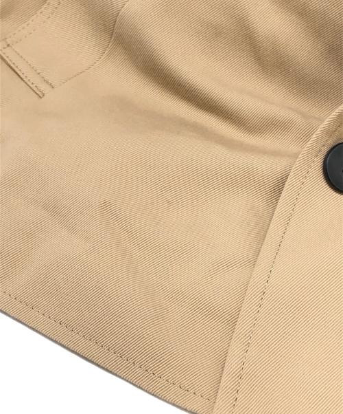 GALERIE VIE（ギャルリーヴィー）GALERIE VIE (ギャルリーヴィー) コットンウールギャバジン カラーレスショートコート ベージュ サイズ:Ｆの古着・服飾アイテム