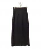 Nobleノーブル）の古着「コンフォートジャージーライクタイトスカート」｜ブラック