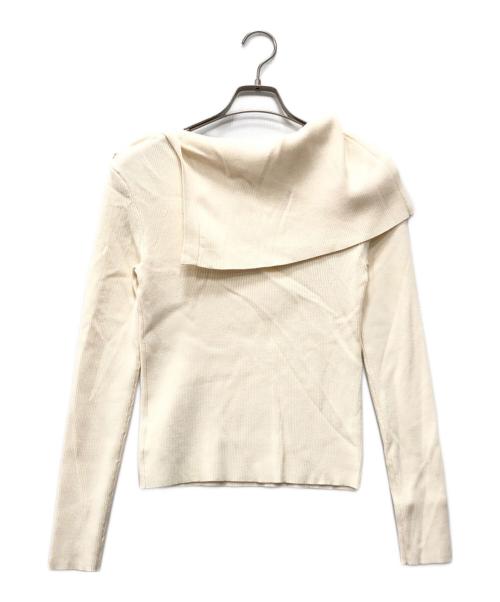Noble（ノーブル）Noble (ノーブル) ショルダーボタンタイトリブニット アイボリー サイズ:F 未使用品の古着・服飾アイテム