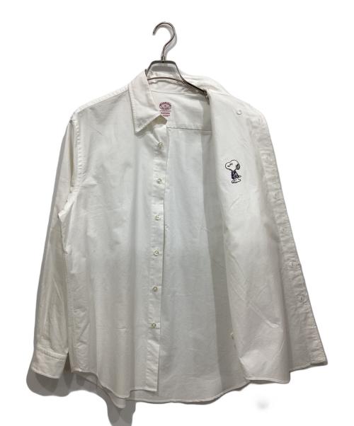BROOKS BROTHERS（ブルックスブラザーズ）BROOKS BROTHERS (ブルックスブラザーズ) PEANUTS (ピーナッツ) ポロカラーシャツ ホワイト サイズ:Mの古着・服飾アイテム