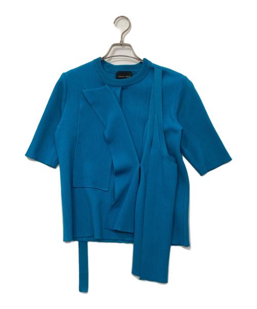 UNITED TOKYO（ユナイテッドトーキョー）UNITED TOKYO (ユナイテッドトーキョー) スリムカスケードニット ブルー サイズ:FREEの古着・服飾アイテム