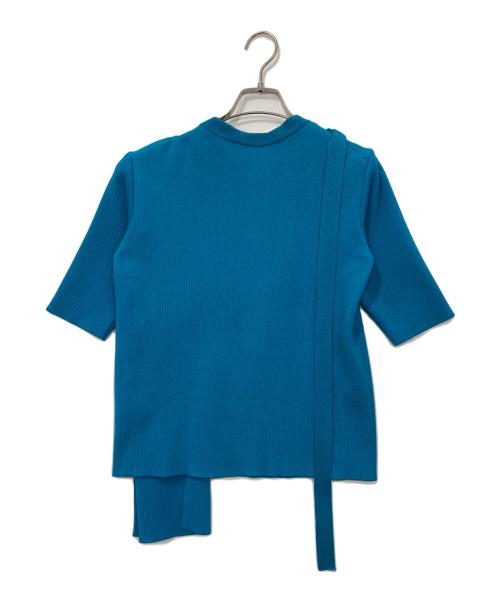 UNITED TOKYO（ユナイテッドトーキョー）UNITED TOKYO (ユナイテッドトーキョー) スリムカスケードニット ブルー サイズ:FREEの古着・服飾アイテム