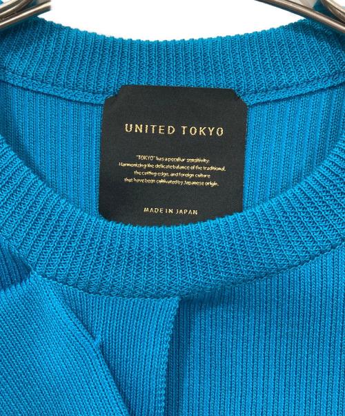 UNITED TOKYO（ユナイテッドトーキョー）UNITED TOKYO (ユナイテッドトーキョー) スリムカスケードニット ブルー サイズ:FREEの古着・服飾アイテム