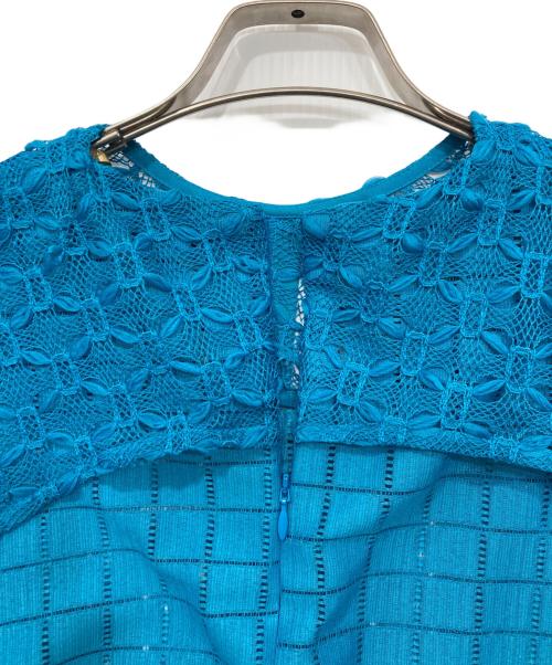 UNITED TOKYO（ユナイテッドトーキョー）UNITED TOKYO (ユナイテッドトーキョー) スクエアレースブラウス ブルー サイズ:freeの古着・服飾アイテム