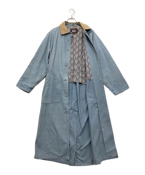 WOOLRICH（ウールリッチ）WOOLRICH (ウールリッチ) レザーカラー デニムコート インディゴ サイズ:Mの古着・服飾アイテム