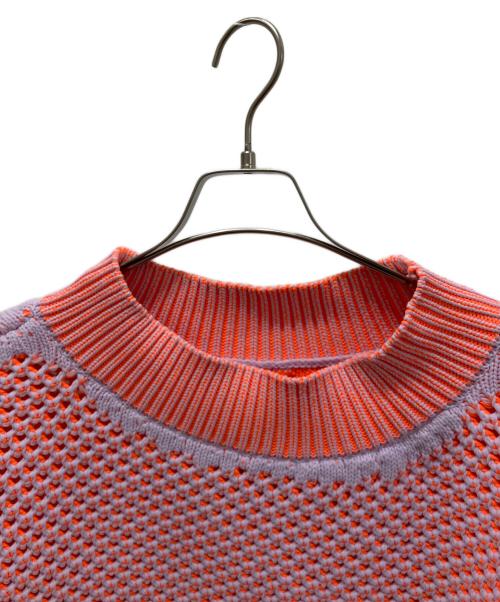 FUMITO GANRYU（フミトガンリュウ）FUMITO GANRYU (フミトガンリュウ) Graffiti mesh knit オレンジ サイズ:1の古着・服飾アイテム