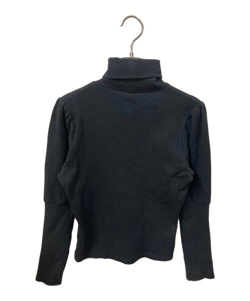 holiday（ホリデー）holiday (ホリデー) スーパーリブパフハイネックカットソー ブラックの古着・服飾アイテム