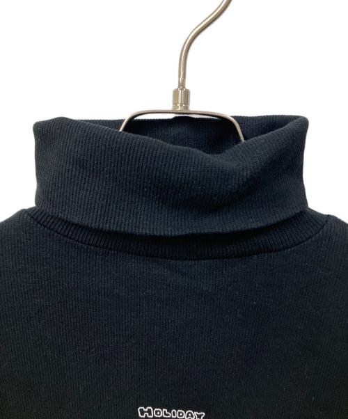 holiday（ホリデー）holiday (ホリデー) スーパーリブパフハイネックカットソー ブラックの古着・服飾アイテム
