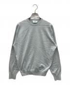 HERILLヘリル）の古着「コットンクルーネックニット」｜ライトブルー