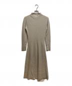 Fabiana Filippiファビアナフィリッピ）の古着「カシミヤラメハイネックニットワンピース」｜ベージュ