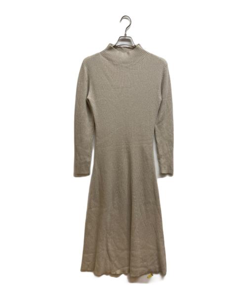 Fabiana Filippi（ファビアナフィリッピ）Fabiana Filippi (ファビアナフィリッピ) カシミヤラメハイネックニットワンピース ベージュ サイズ:Ｓの古着・服飾アイテム