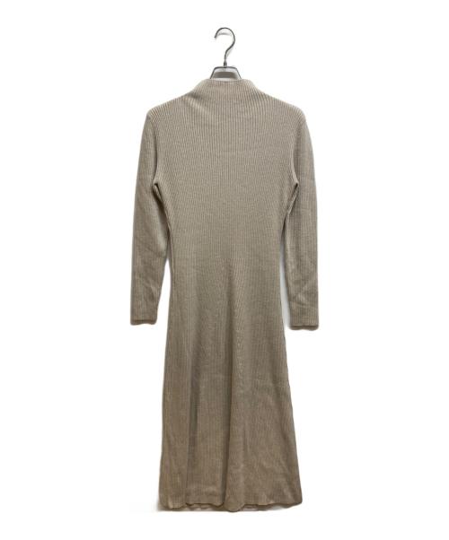 Fabiana Filippi（ファビアナフィリッピ）Fabiana Filippi (ファビアナフィリッピ) カシミヤラメハイネックニットワンピース ベージュ サイズ:Ｓの古着・服飾アイテム