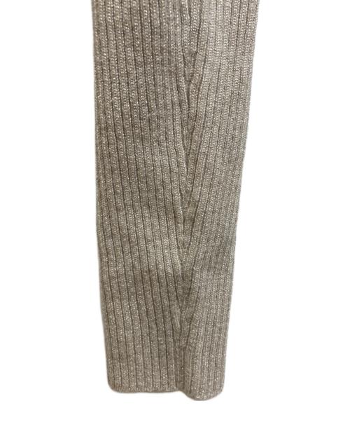 Fabiana Filippi（ファビアナフィリッピ）Fabiana Filippi (ファビアナフィリッピ) カシミヤラメハイネックニットワンピース ベージュ サイズ:Ｓの古着・服飾アイテム