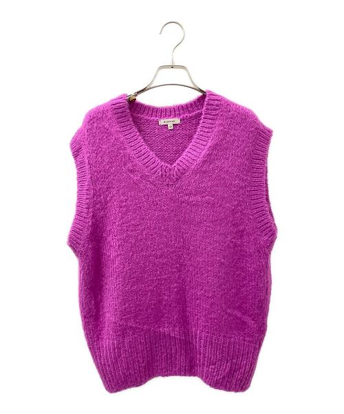 BLAMINK（ブラミンク）BLAMINK (ブラミンク) シルクVネックベスト ピンク サイズ:38の古着・服飾アイテム