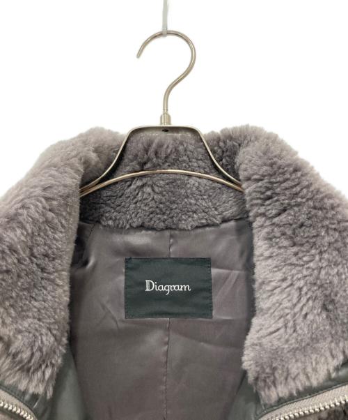 Diagram（ダイアグラム）Diagram (ダイアグラム) ウールボアブルゾン チャコール サイズ:36の古着・服飾アイテム