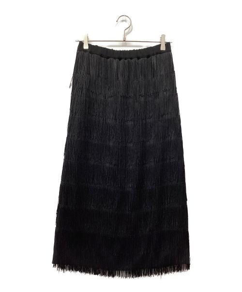 GRACE CONTINENTAL（（グレースコンチネンタル）GRACE CONTINENTAL (（グレースコンチネンタル) フリンジスカート ブラック サイズ:36の古着・服飾アイテム